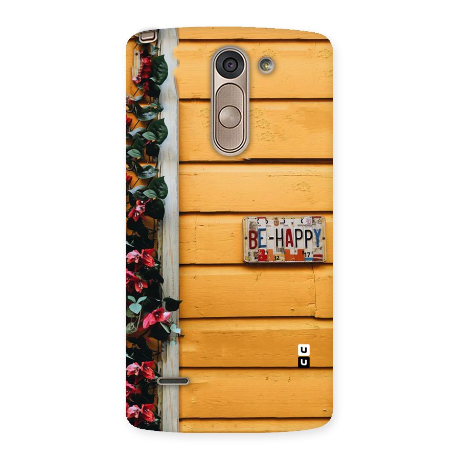 Be Happy Yellow Wall Back Case for LG G3 Stylus