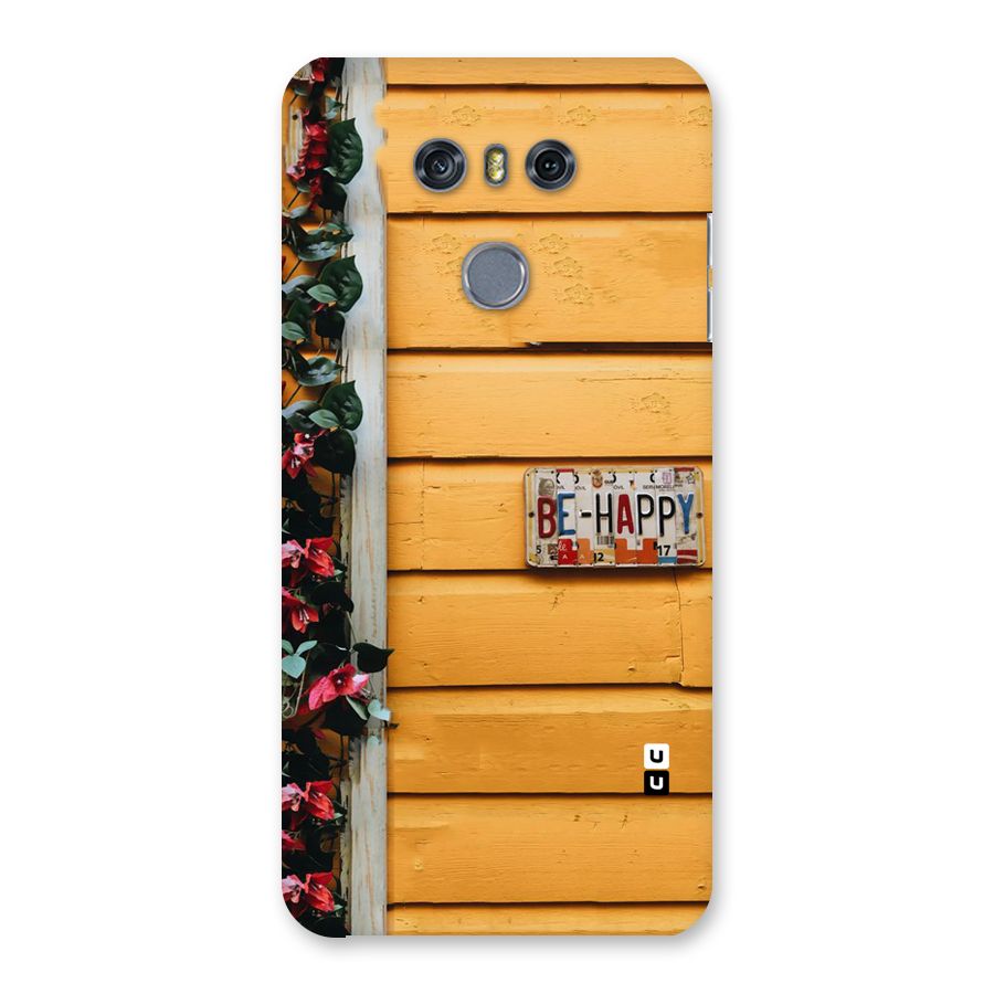 Be Happy Yellow Wall Back Case for LG G6