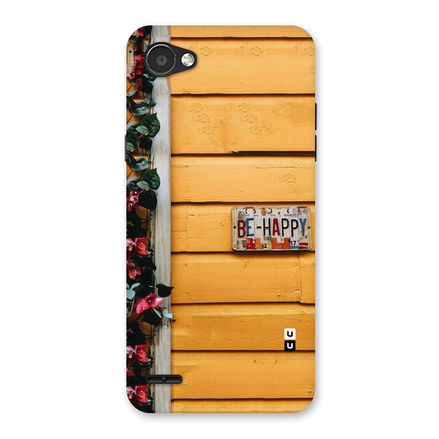 Be Happy Yellow Wall Back Case for LG Q6