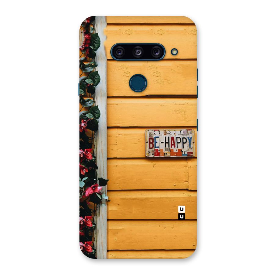 Be Happy Yellow Wall Back Case for LG  V40 ThinQ