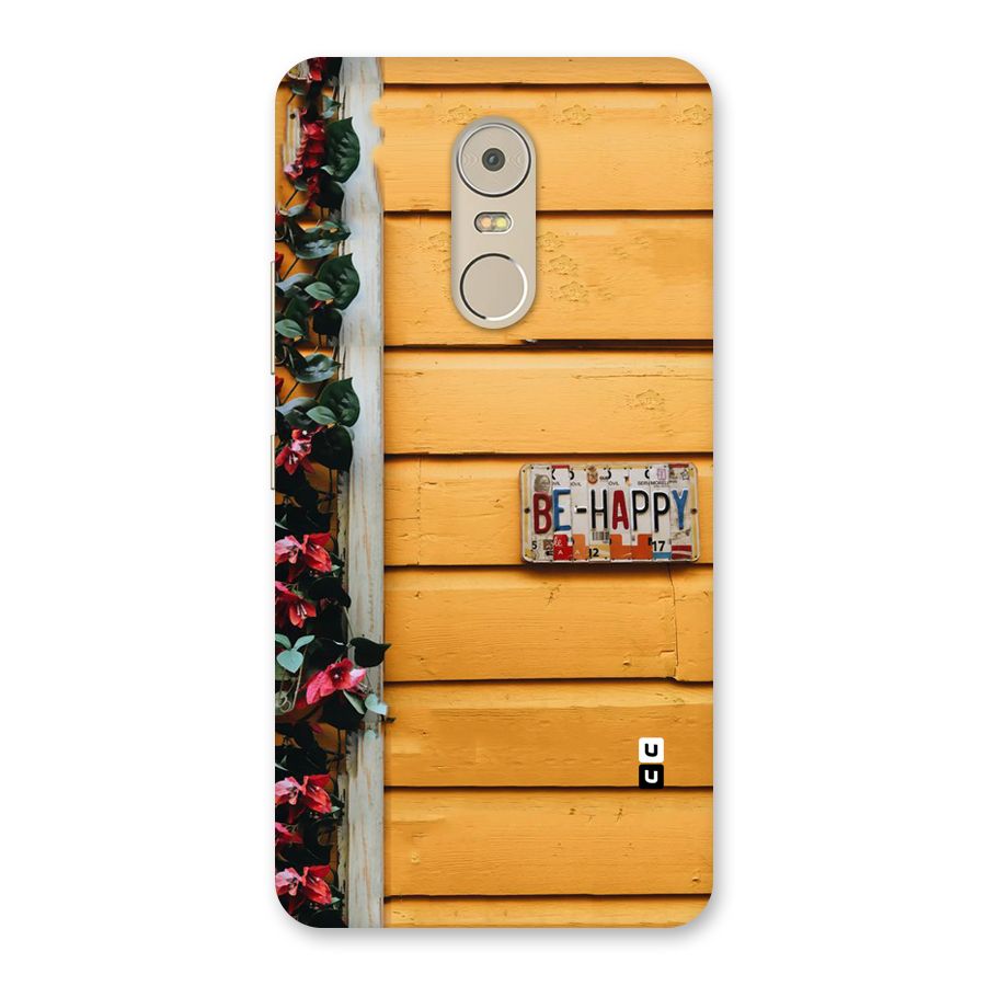 Be Happy Yellow Wall Back Case for Lenovo K6 Note