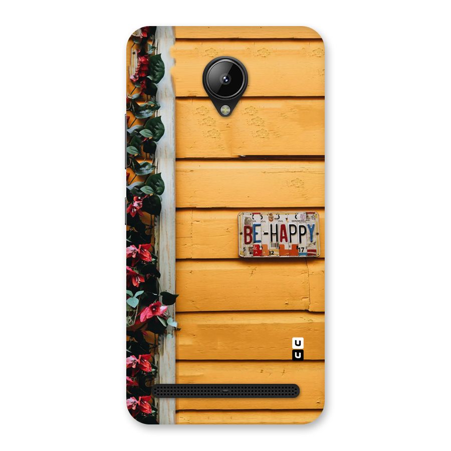Be Happy Yellow Wall Back Case for Lenovo C2