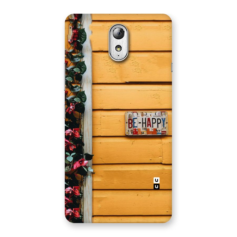 Be Happy Yellow Wall Back Case for Lenovo Vibe P1M