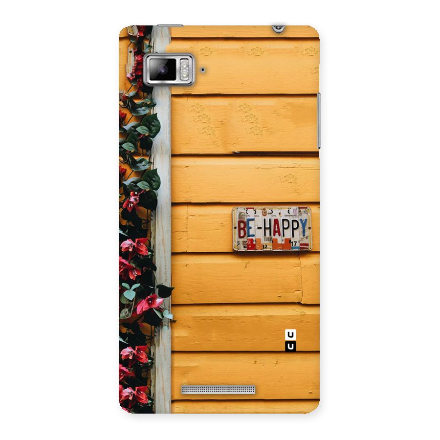 Be Happy Yellow Wall Back Case for Lenovo Vibe Z K910