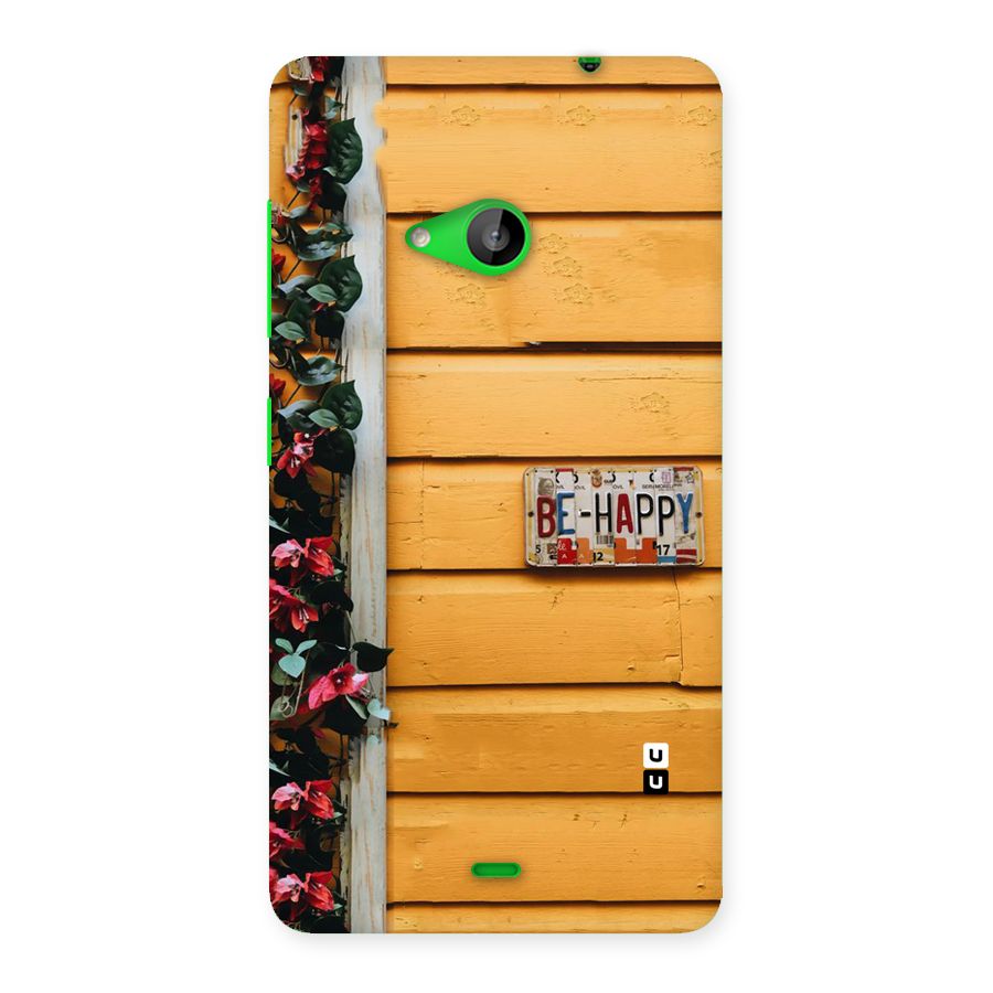 Be Happy Yellow Wall Back Case for Lumia 535