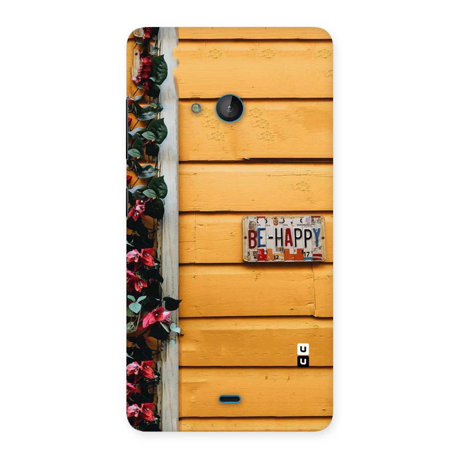 Be Happy Yellow Wall Back Case for Lumia 540