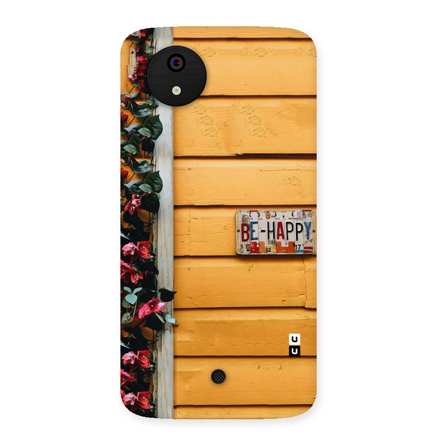 Be Happy Yellow Wall Back Case for Micromax Canvas A1