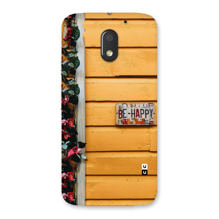 Be Happy Yellow Wall Back Case for Moto E3 Power