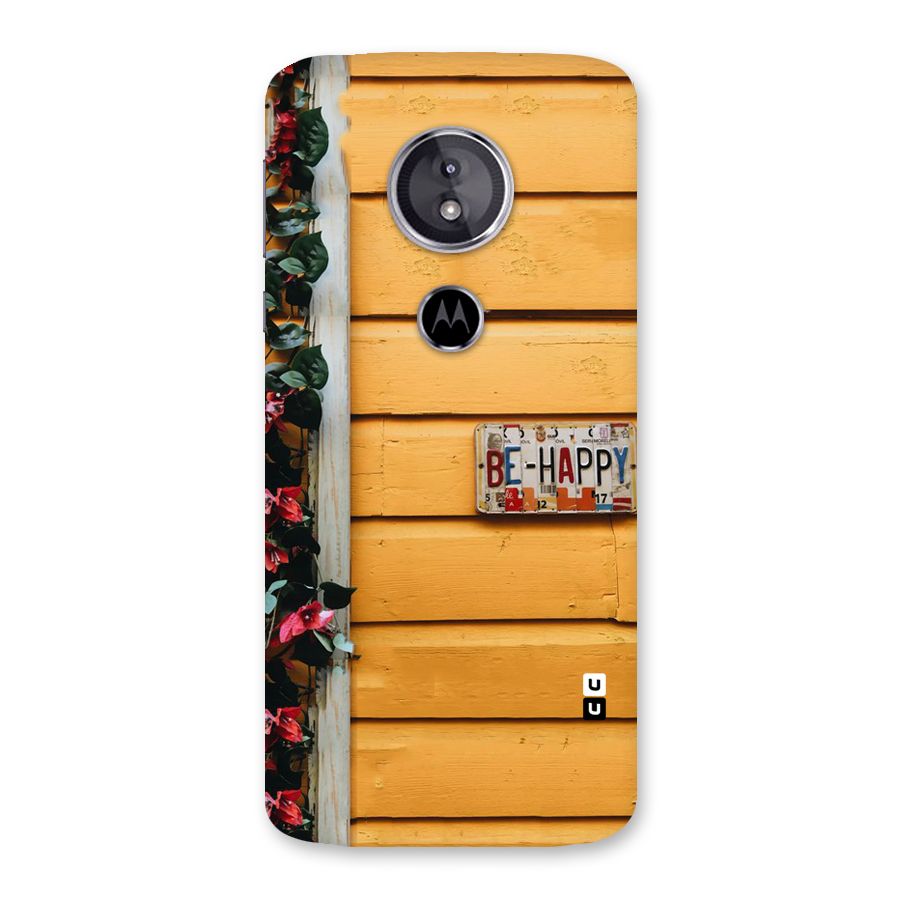 Be Happy Yellow Wall Back Case for Moto E5