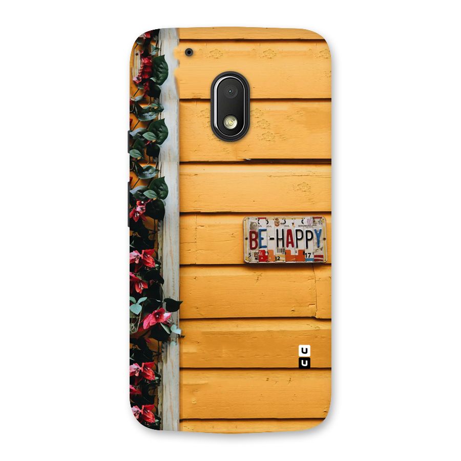 Be Happy Yellow Wall Back Case for Moto G4 Play