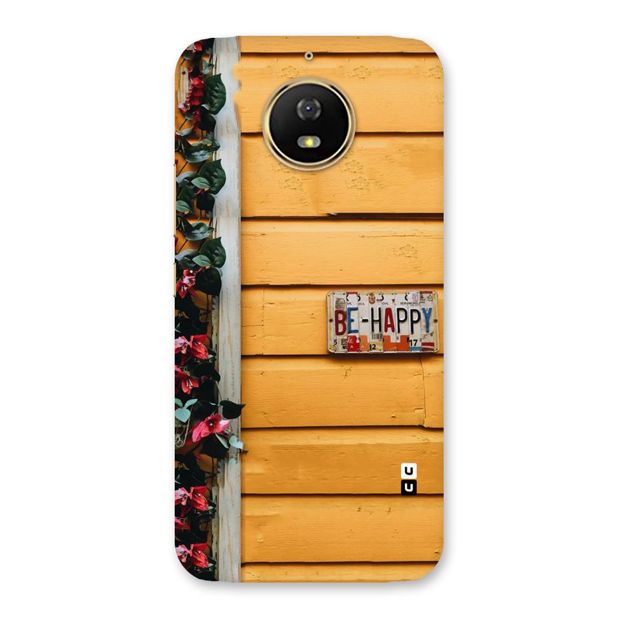 Be Happy Yellow Wall Back Case for Moto G5s