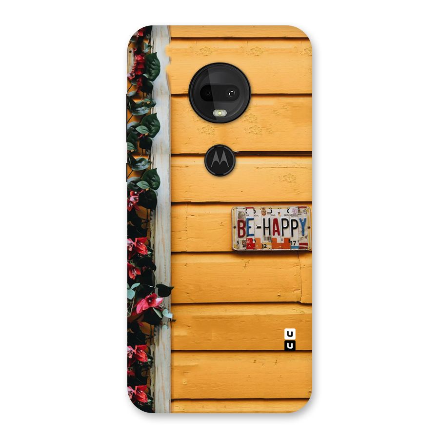 Be Happy Yellow Wall Back Case for Moto G7