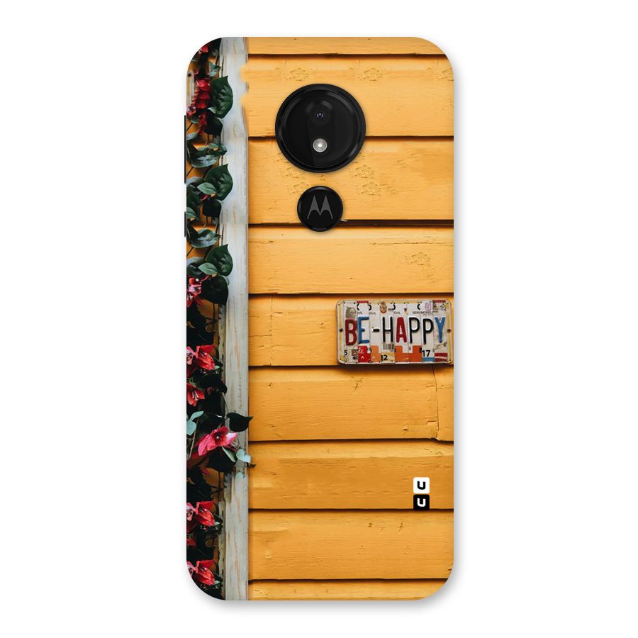 Be Happy Yellow Wall Back Case for Moto G7 Power