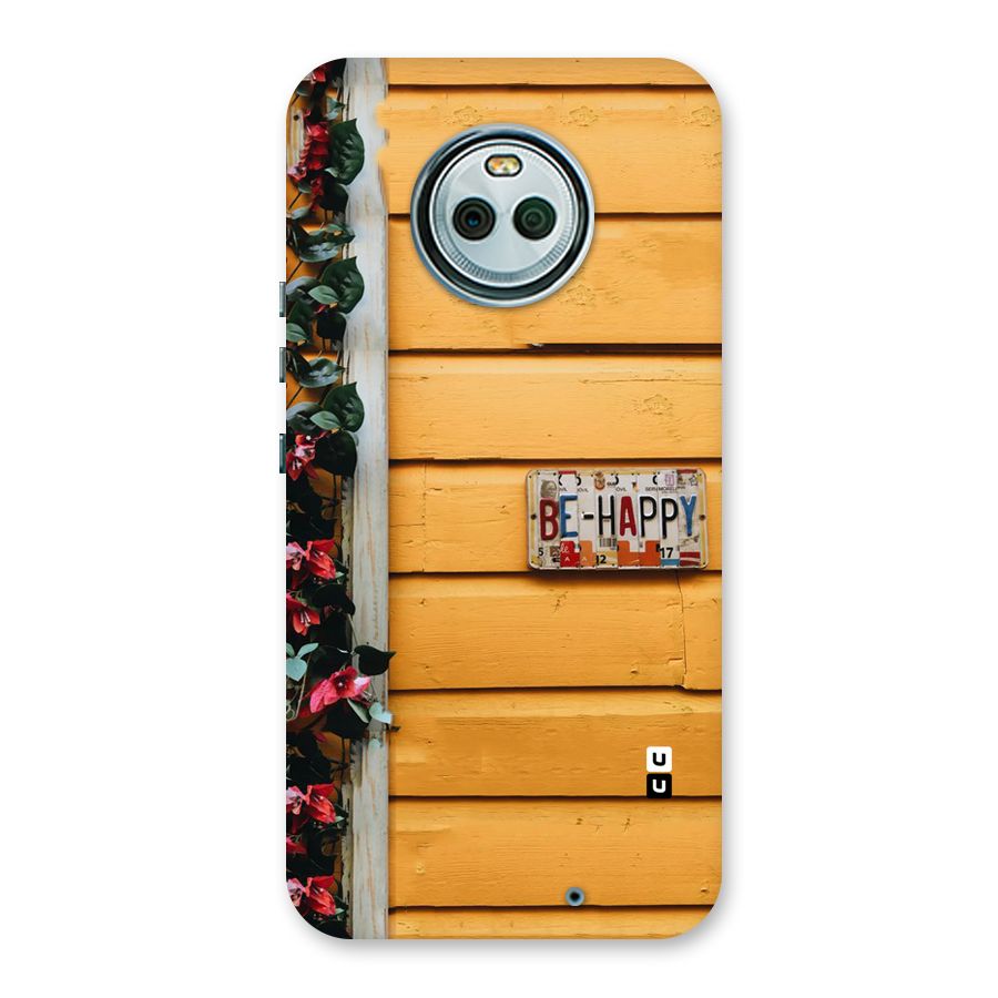 Be Happy Yellow Wall Back Case for Moto X4
