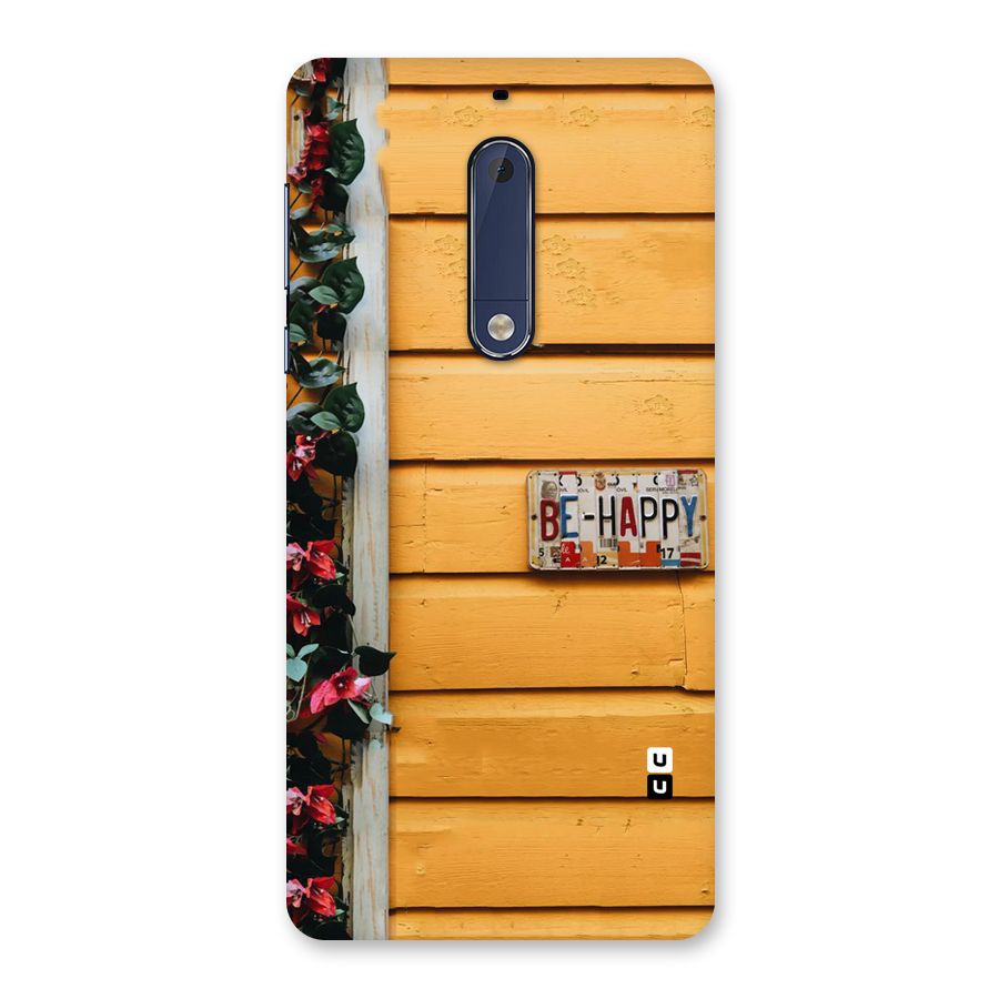 Be Happy Yellow Wall Back Case for Nokia 5