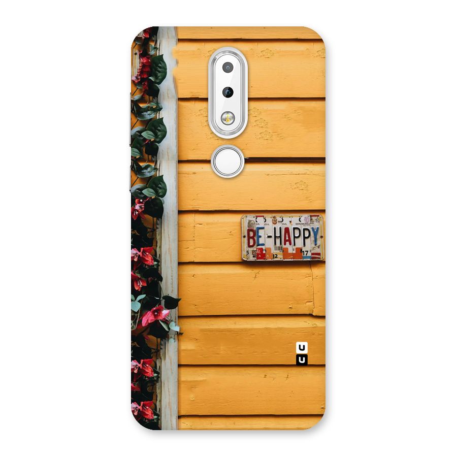 Be Happy Yellow Wall Back Case for Nokia 6.1 Plus