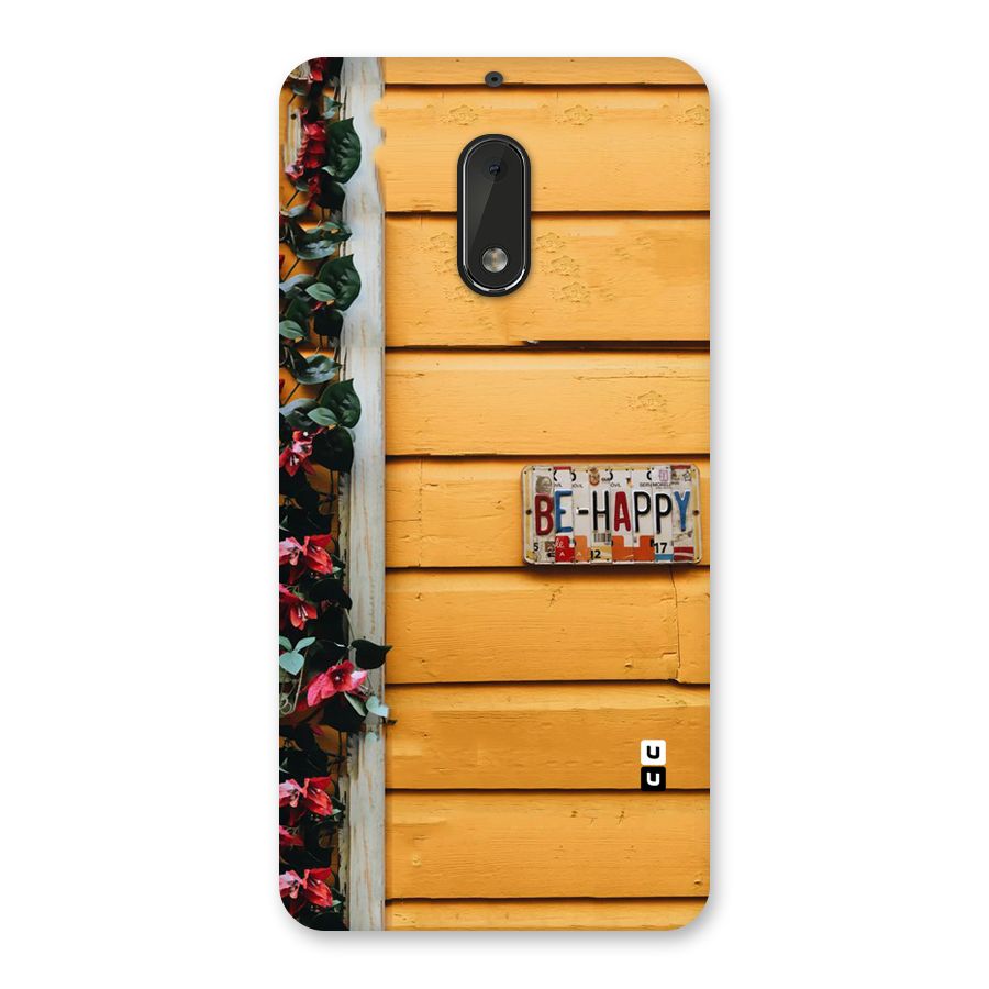 Be Happy Yellow Wall Back Case for Nokia 6