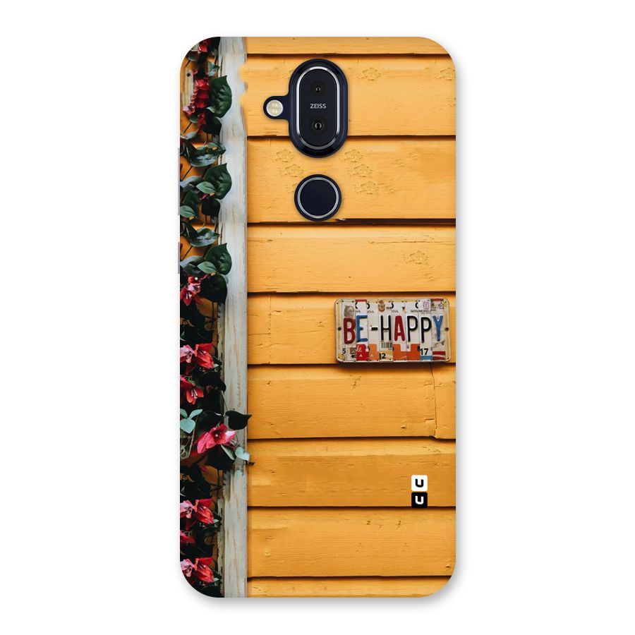 Be Happy Yellow Wall Back Case for Nokia 8.1