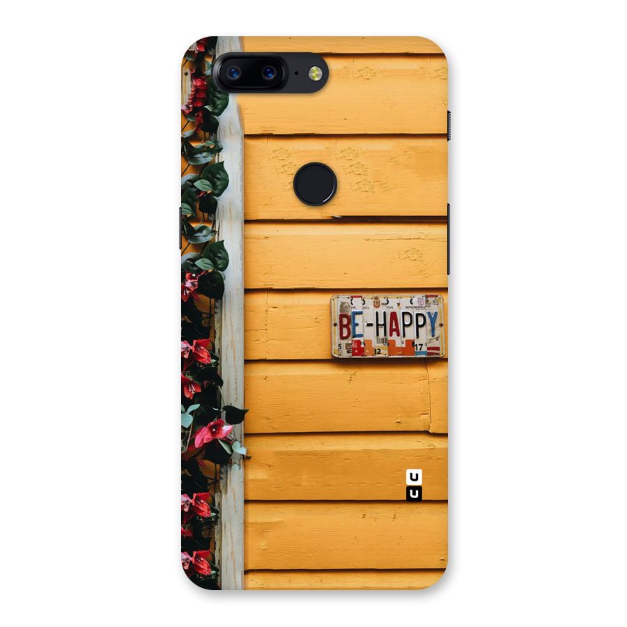 Be Happy Yellow Wall Back Case for OnePlus 5T