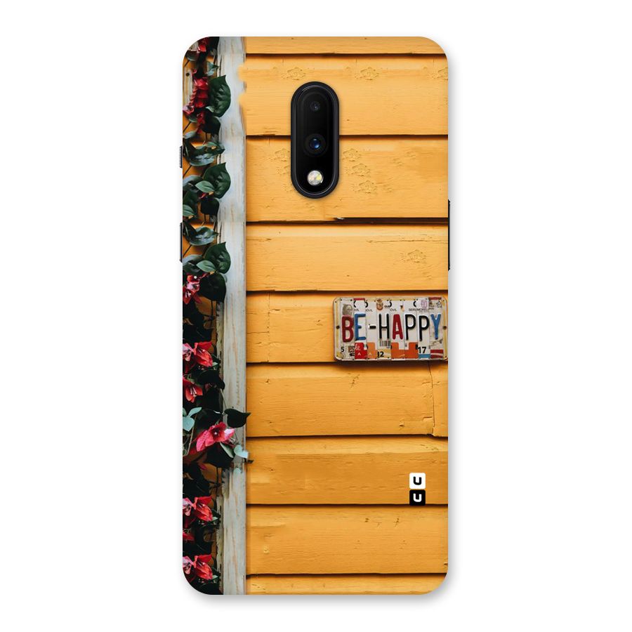 Be Happy Yellow Wall Back Case for OnePlus 7
