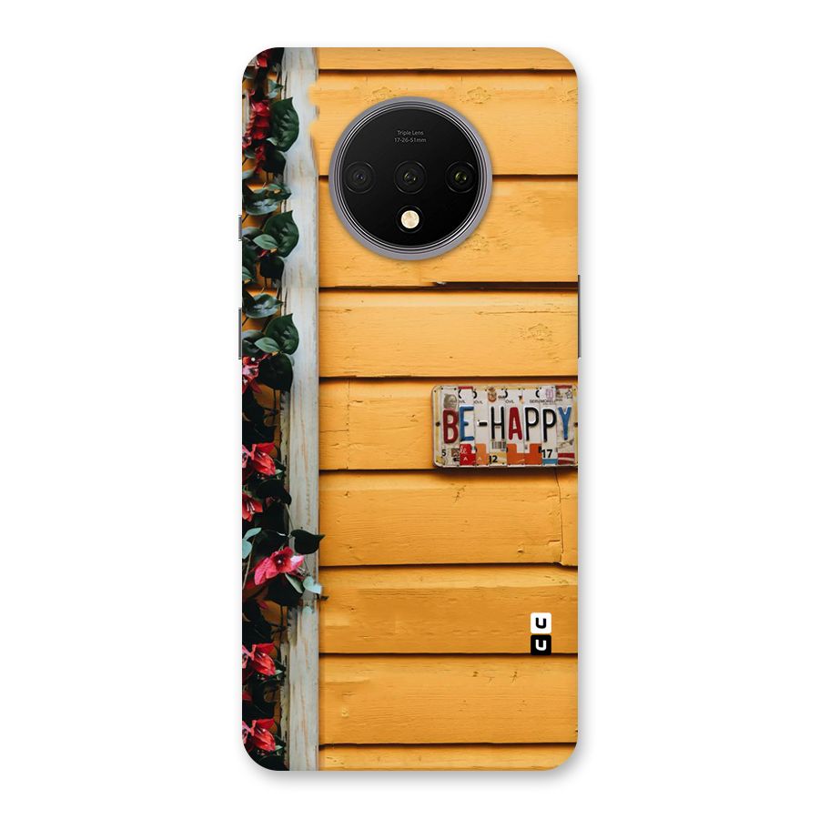 Be Happy Yellow Wall Back Case for OnePlus 7T