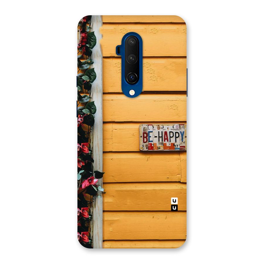 Be Happy Yellow Wall Back Case for OnePlus 7T Pro