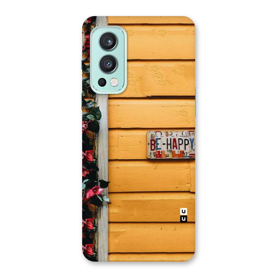 Be Happy Yellow Wall Back Case for OnePlus Nord 2 5G
