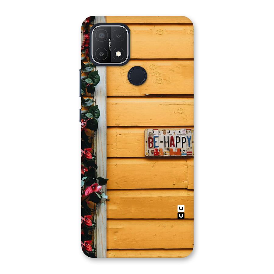 Be Happy Yellow Wall Back Case for Oppo A15