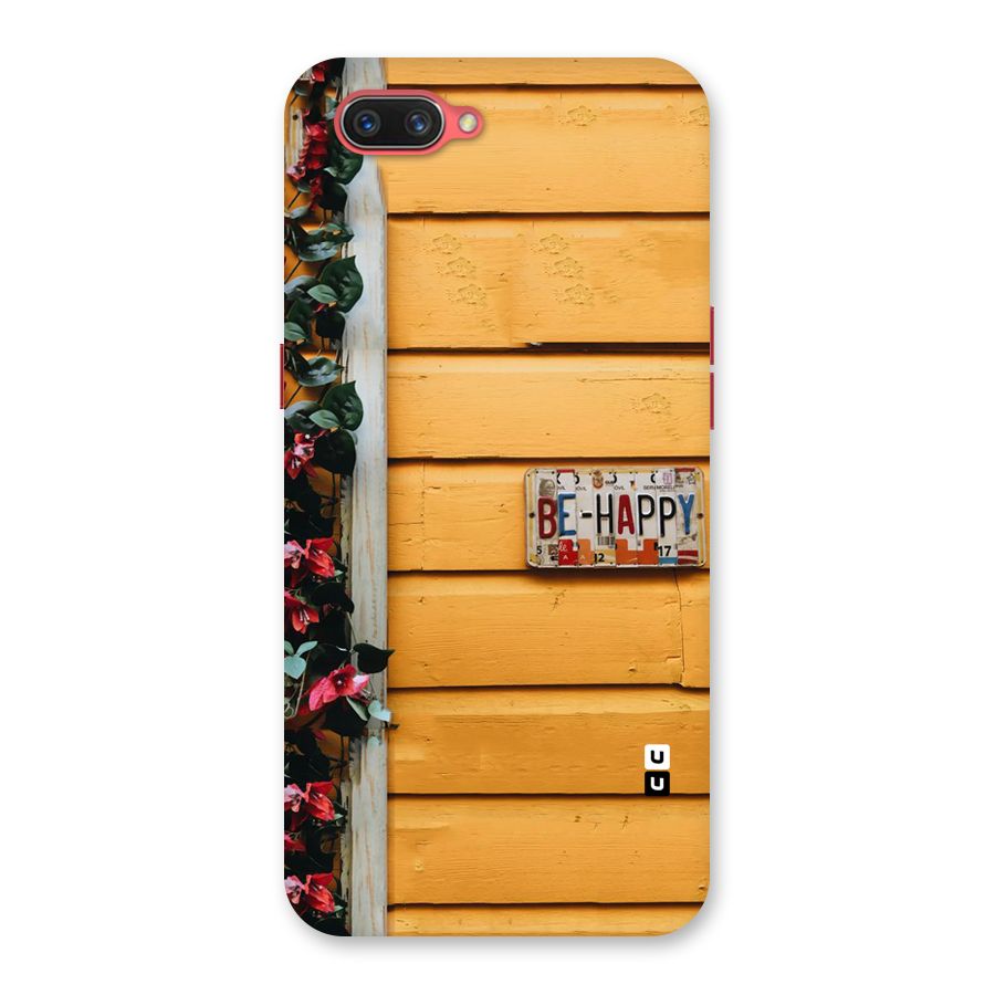 Be Happy Yellow Wall Back Case for Oppo A3s