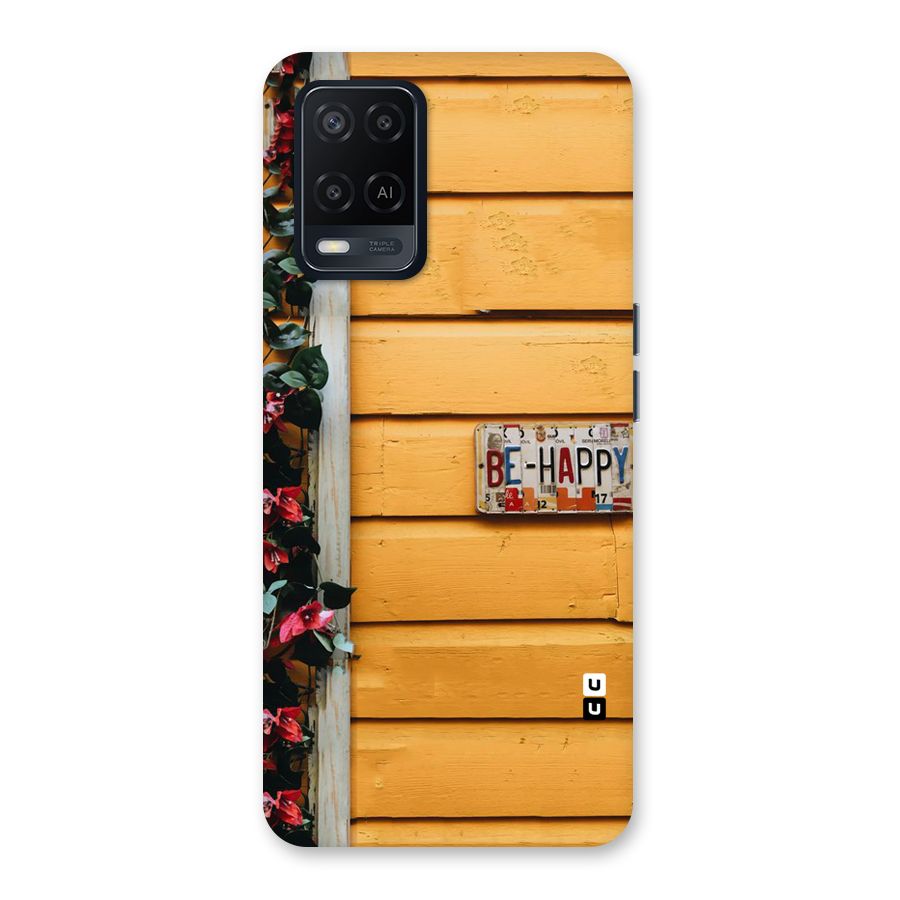 Be Happy Yellow Wall Back Case for Oppo A54