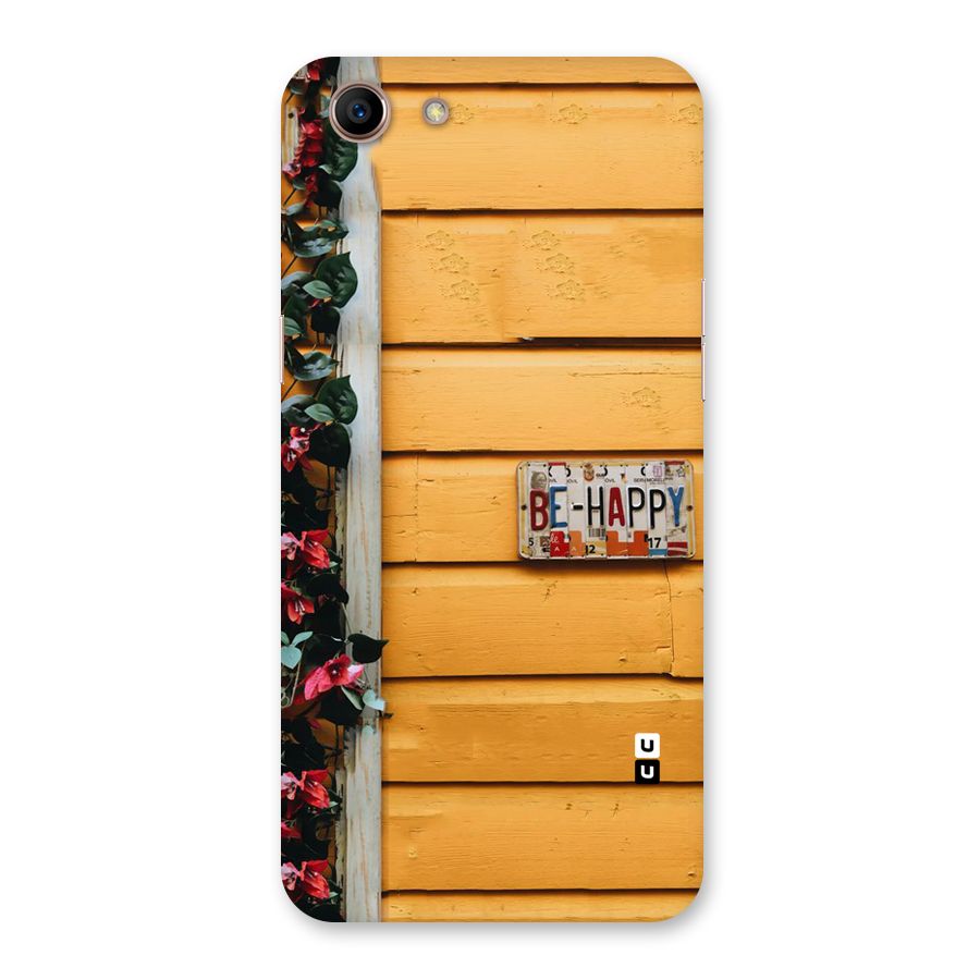 Be Happy Yellow Wall Back Case for Oppo A83 (2018)