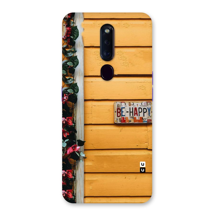 Be Happy Yellow Wall Back Case for Oppo F11 Pro