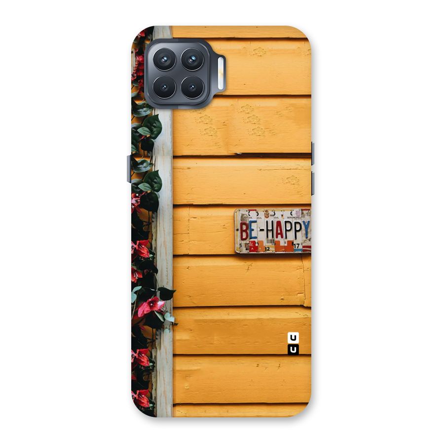 Be Happy Yellow Wall Back Case for Oppo F17 Pro