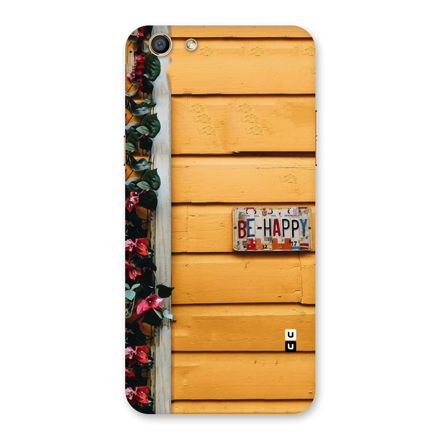 Be Happy Yellow Wall Back Case for Oppo F3