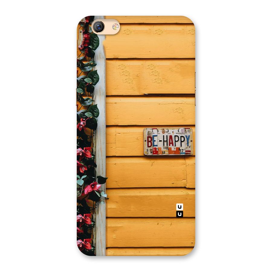 Be Happy Yellow Wall Back Case for Oppo F3 Plus