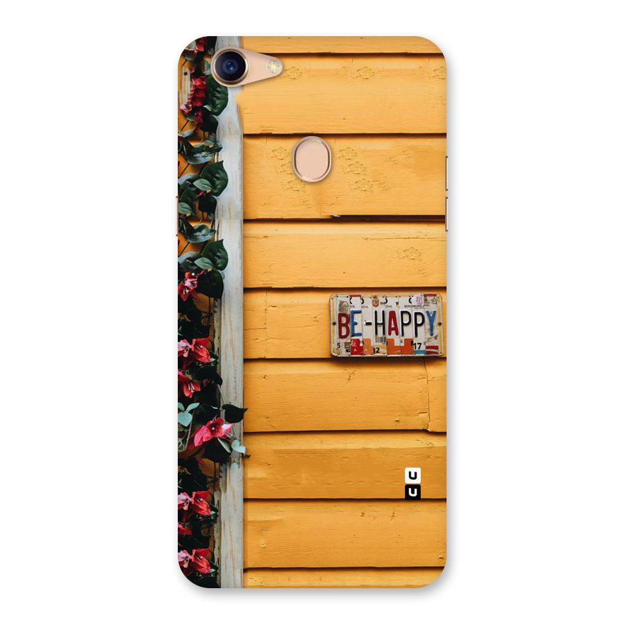 Be Happy Yellow Wall Back Case for Oppo F5