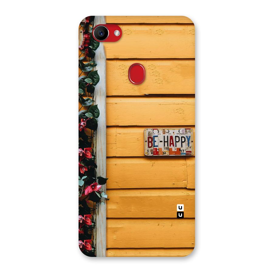 Be Happy Yellow Wall Back Case for Oppo F7