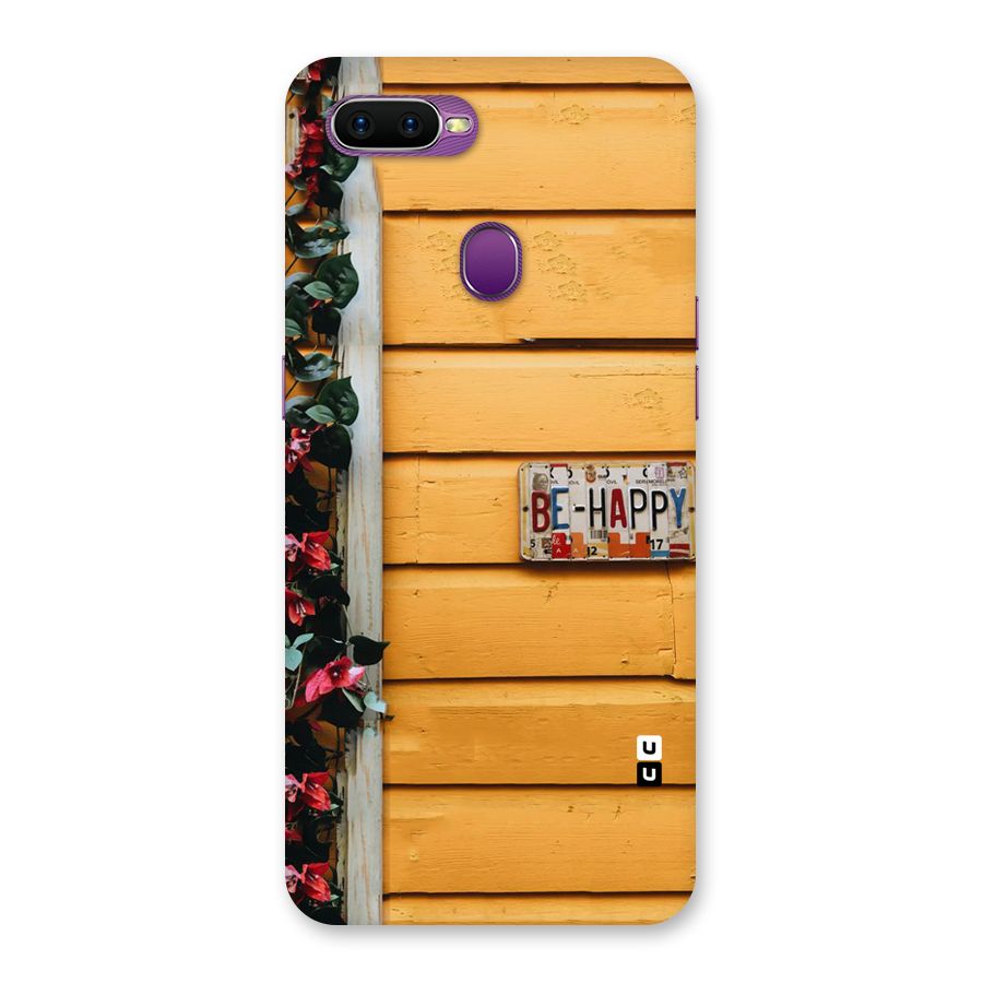 Be Happy Yellow Wall Back Case for Oppo F9