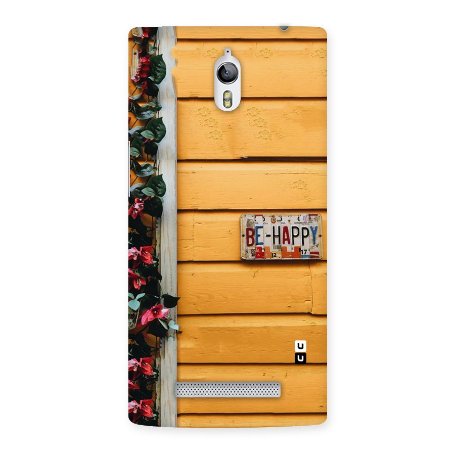 Be Happy Yellow Wall Back Case for Oppo Find 7