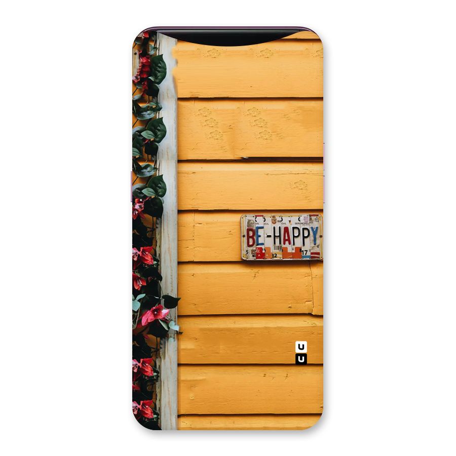 Be Happy Yellow Wall Back Case for Oppo Find X