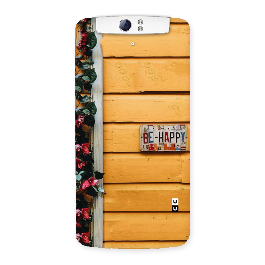 Be Happy Yellow Wall Back Case for Oppo N1