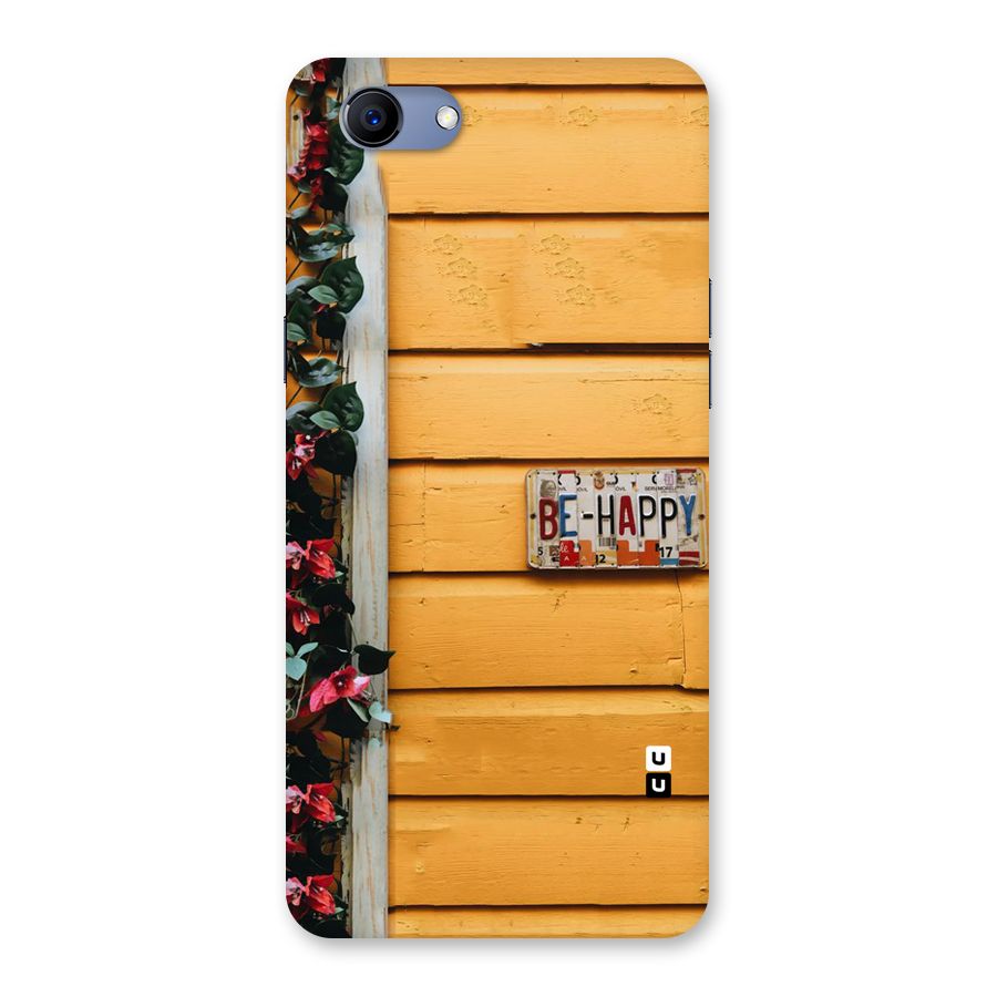 Be Happy Yellow Wall Back Case for Oppo Realme 1