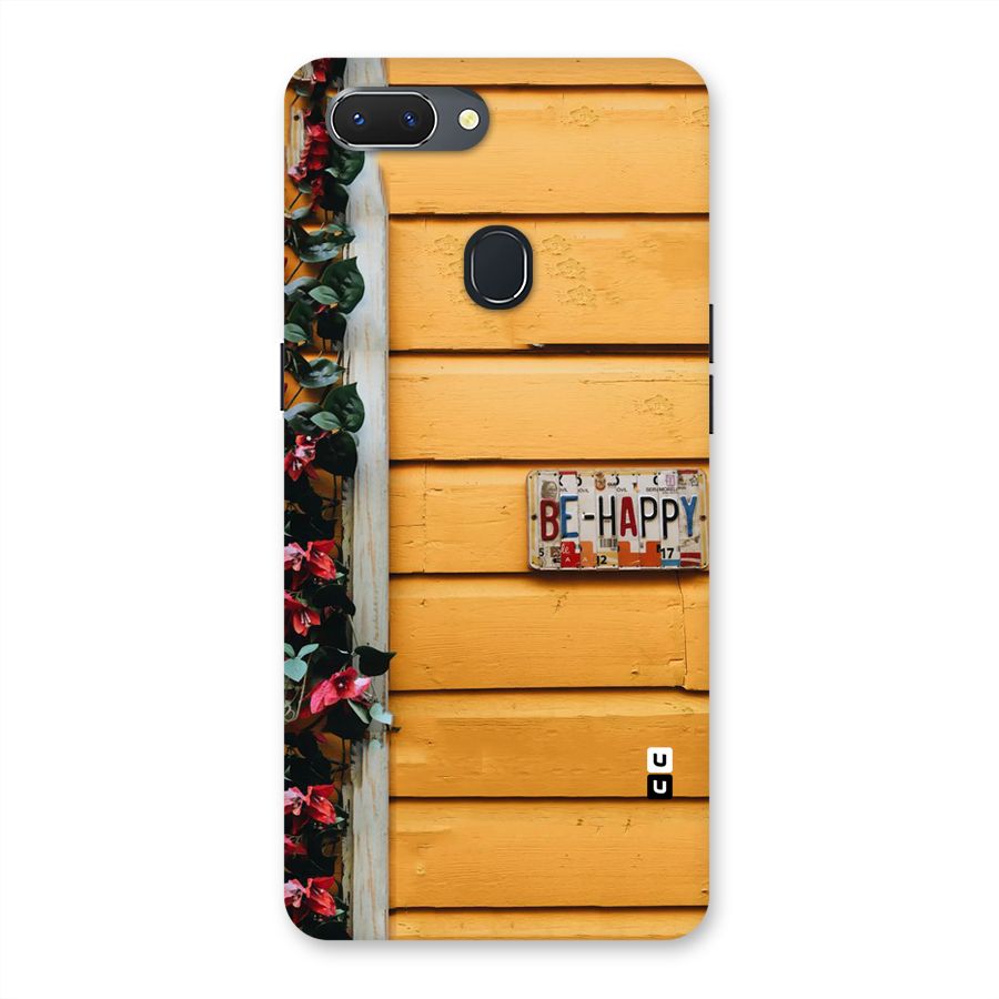 Be Happy Yellow Wall Back Case for Oppo Realme 2