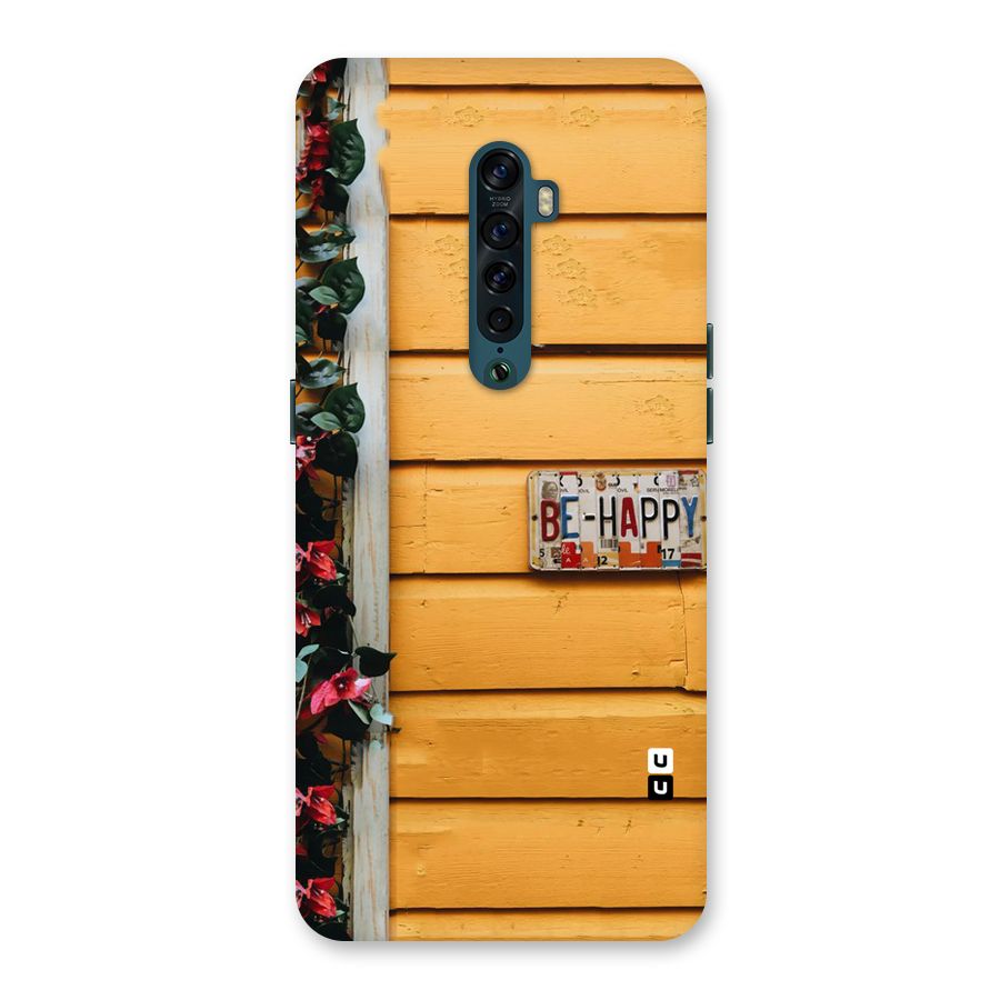 Be Happy Yellow Wall Back Case for Oppo Reno2