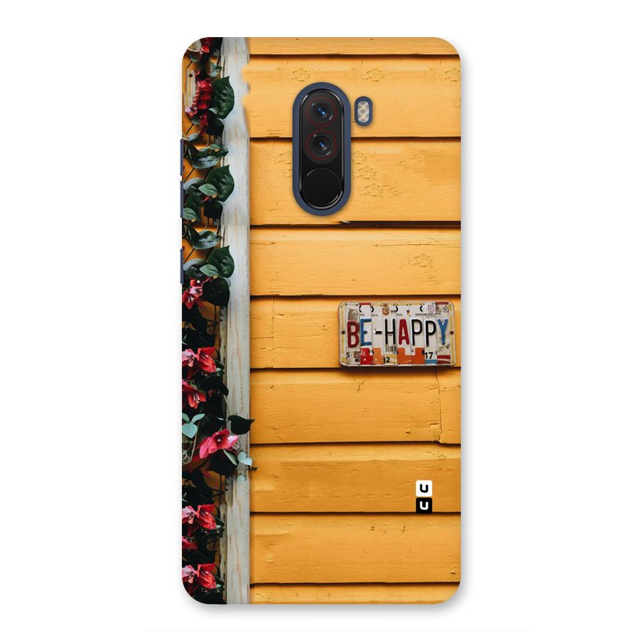 Be Happy Yellow Wall Back Case for Poco F1