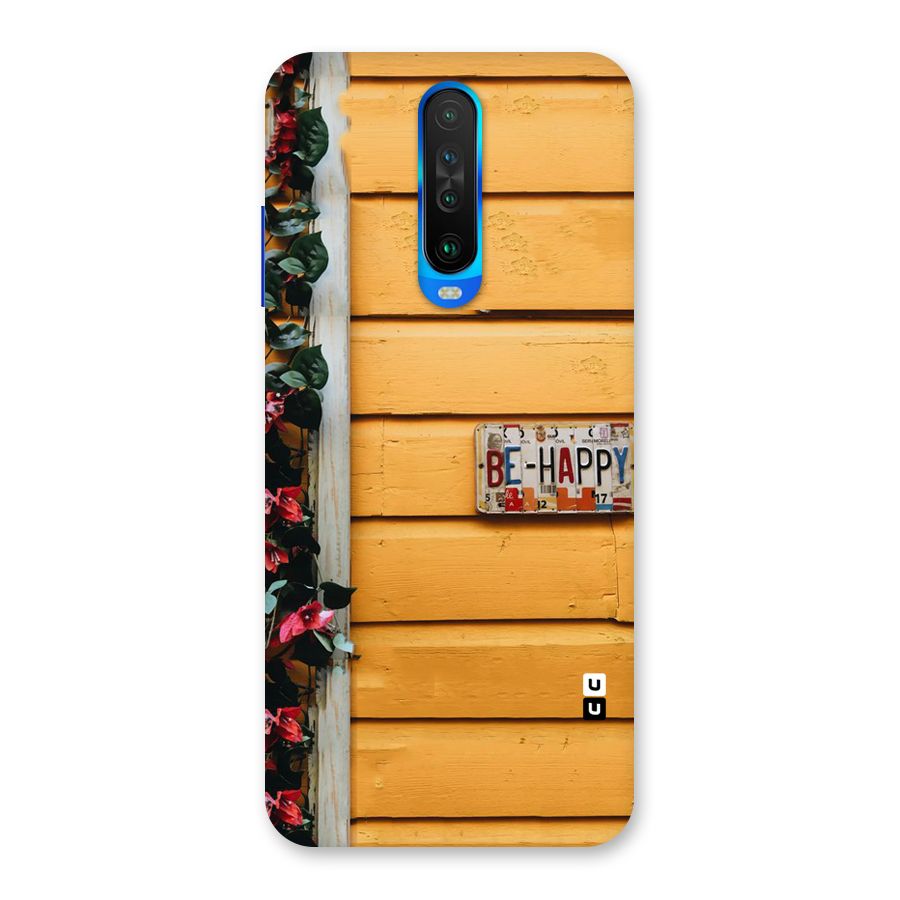 Be Happy Yellow Wall Back Case for Poco X2