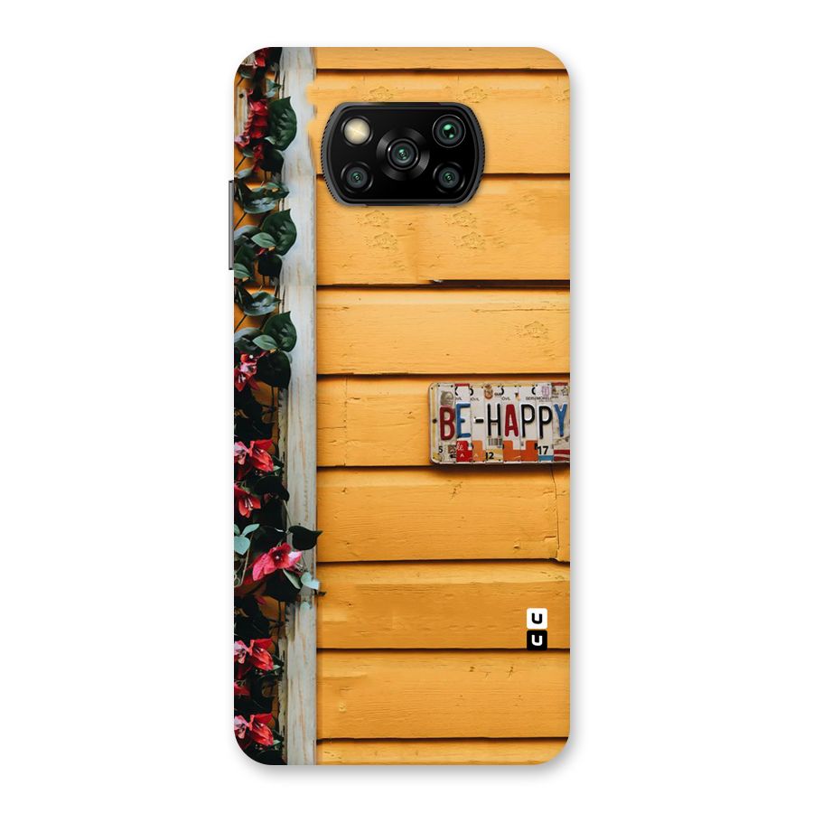 Be Happy Yellow Wall Back Case for Poco X3