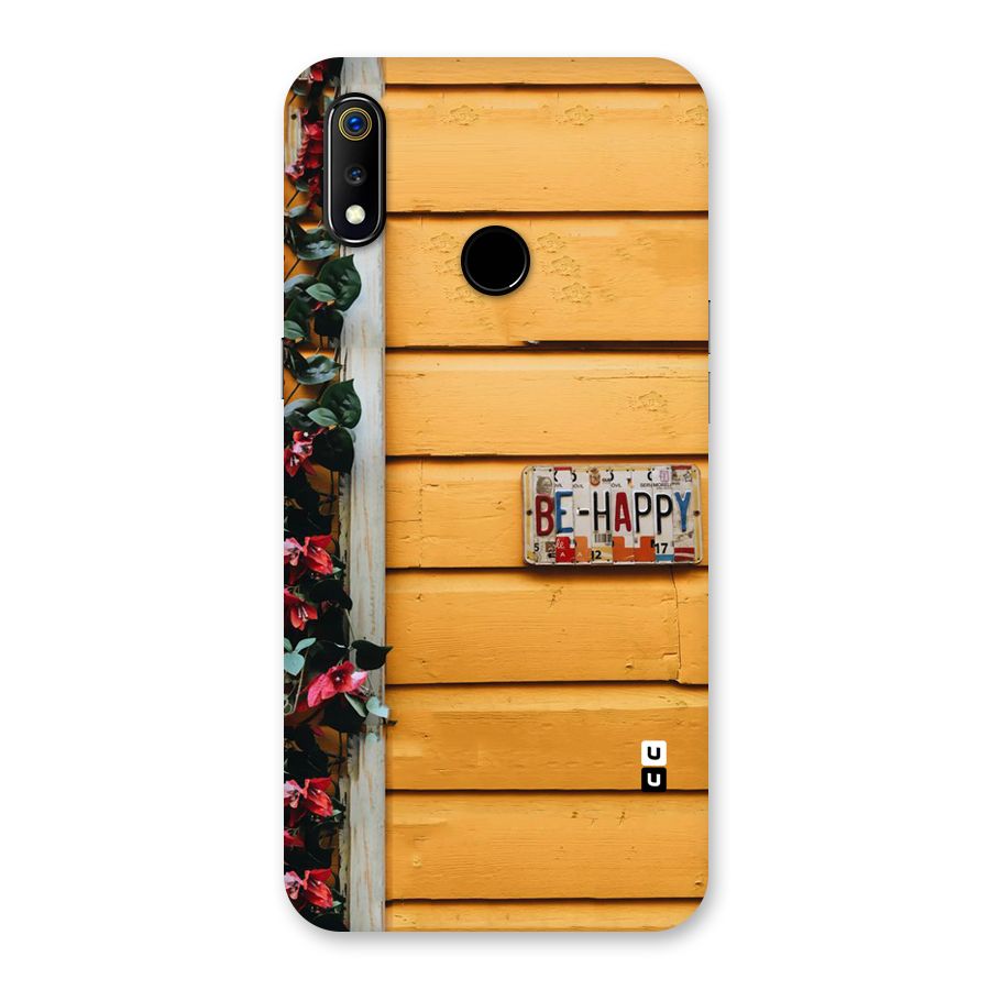 Be Happy Yellow Wall Back Case for Realme 3