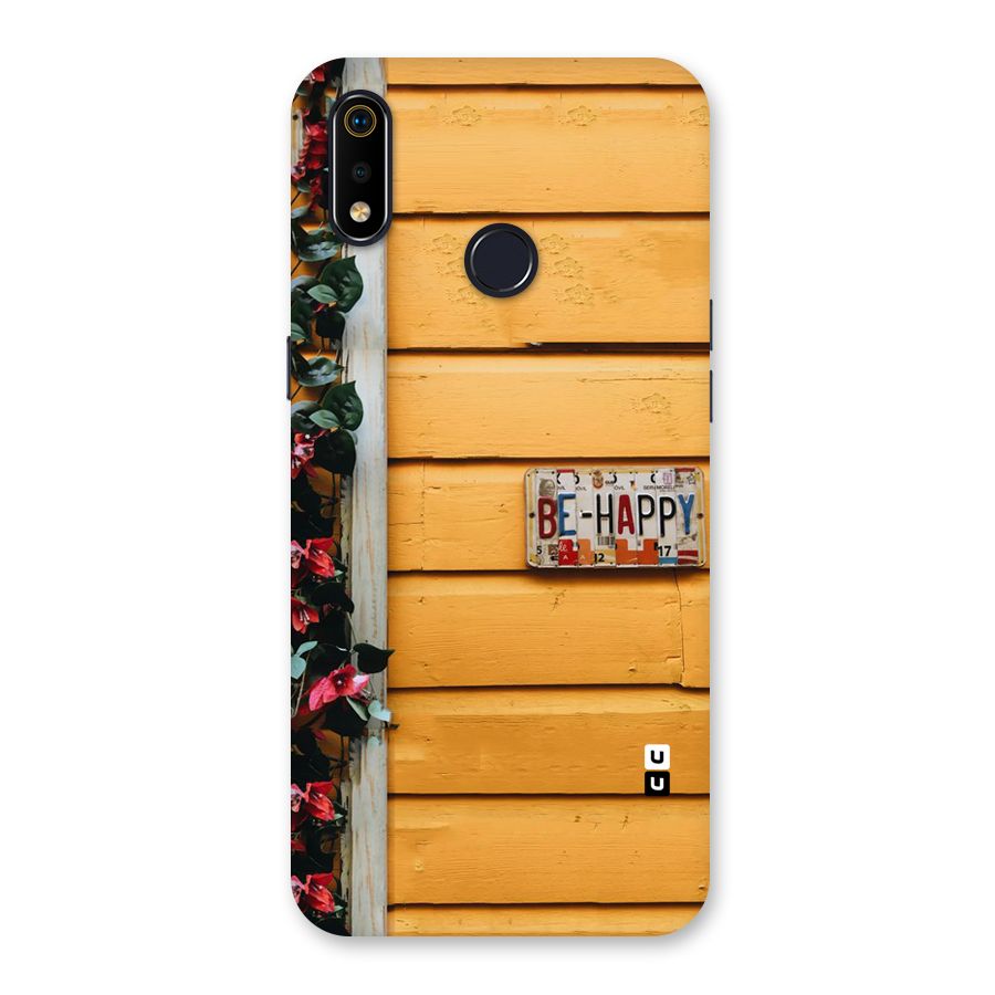 Be Happy Yellow Wall Back Case for Realme 3i