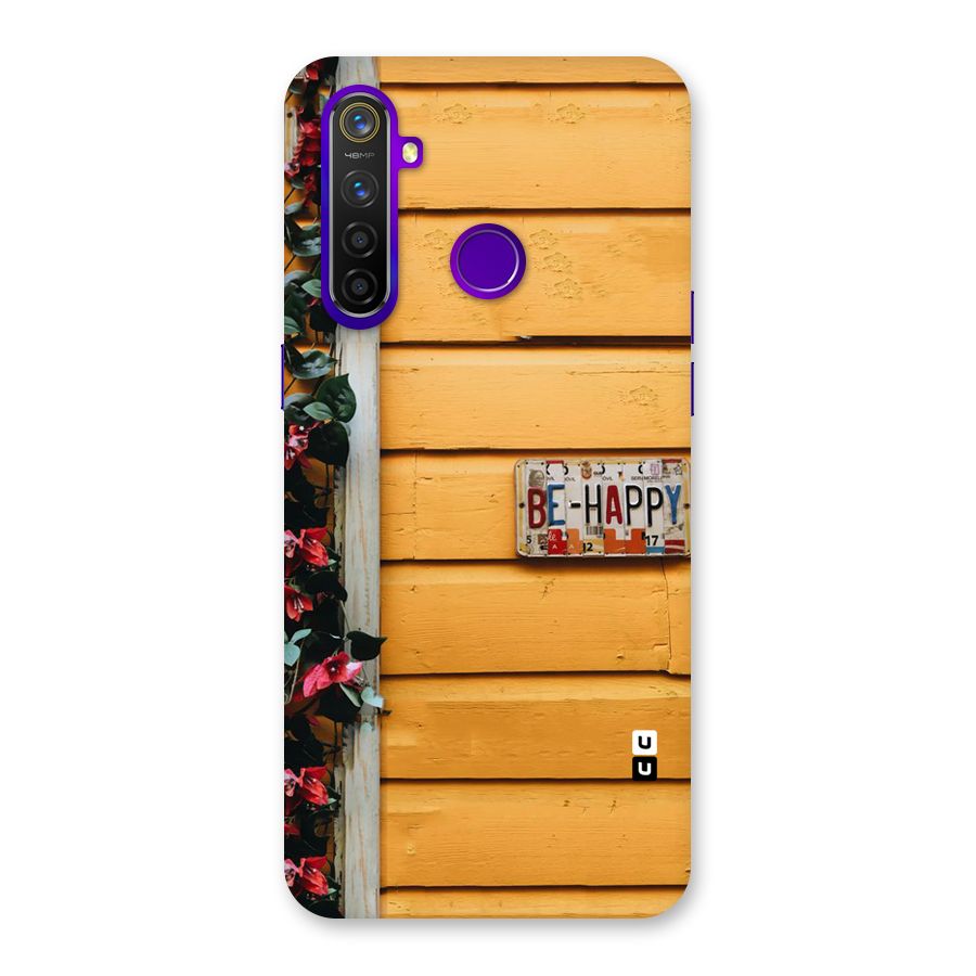 Be Happy Yellow Wall Back Case for Realme 5 Pro